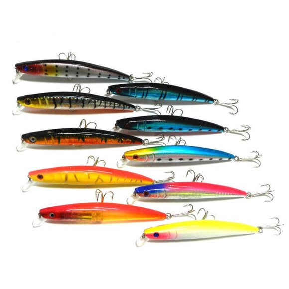 20PCS Fishing Lures Wobbler lure Lot Fishing Lures Plastic Bait Crankbaits Hooks - Picture 4 of 7